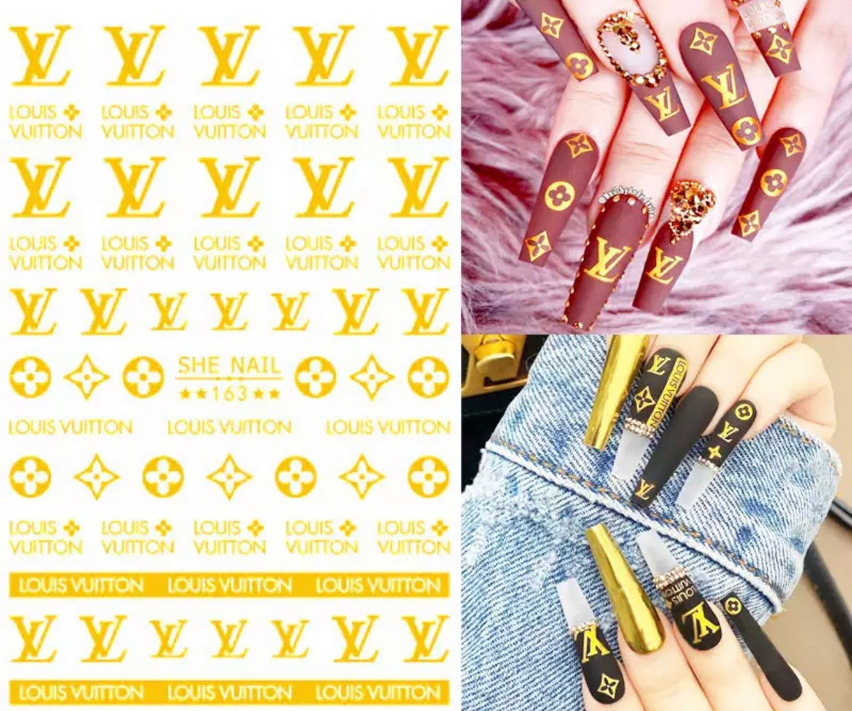 Lv on sale nail stickers