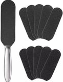 Reusable Stainless Steel Pedi File + 10 Refills