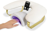 Ivory Leather & Gold U-Shaped Luxe Hand Rest