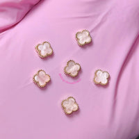 Pink Pearl VCA Alhambra Clover Charm (2pc)