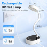 White LED Flash Cure Rechargeable Desktop Lamp with Sensor