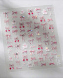 3D Coquette Rhinestone Bow Stickers