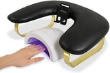 Black Leather & Gold U-Shaped Luxe Hand Rest