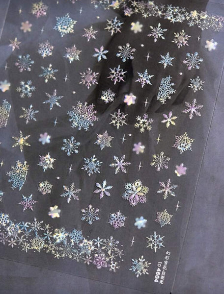 Iridescent Snowflake Stickers