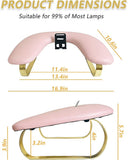 Pink Leather & Gold U-Shaped Luxe Hand Rest
