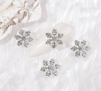 Dijes de copos de nieve con diamantes de imitación (10 piezas)