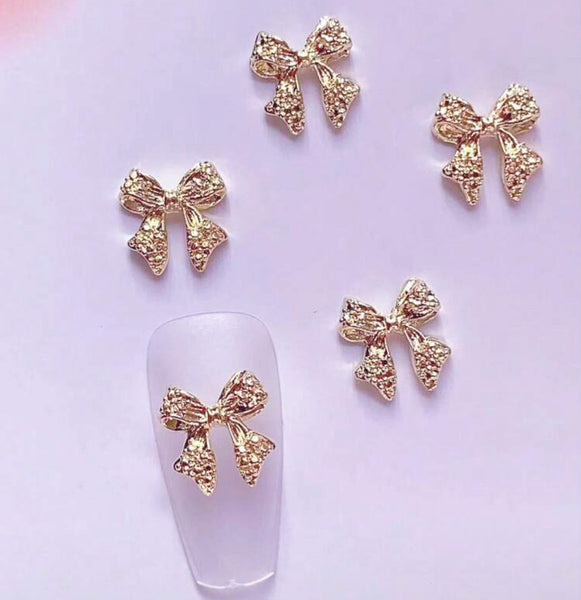 Textured Metal Bows (4pc)