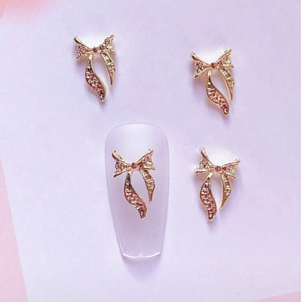 Long Textured Metal Bows (4pc)