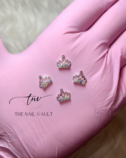 Silver Tiara Charms (4pc)