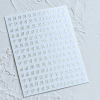 Script Letter Stickers