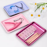 Hot Pink Pink Stainless Steel Implements Tray