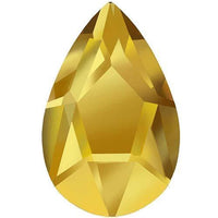 2303 Swarovski Crystals Pear Aurum Flatback