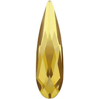 2304 Swarovski Crystals Raindrop Aurum Flatback