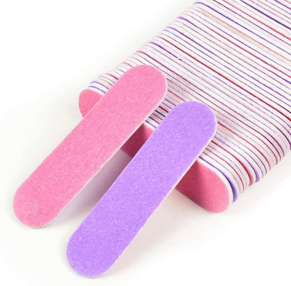 25pcs Mini Disposable Double Sided Emery Boards/Nail Files (180/240 grit)