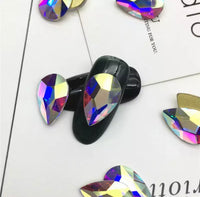 Diamantes de imitación AB en forma de pera (paquete de 10)