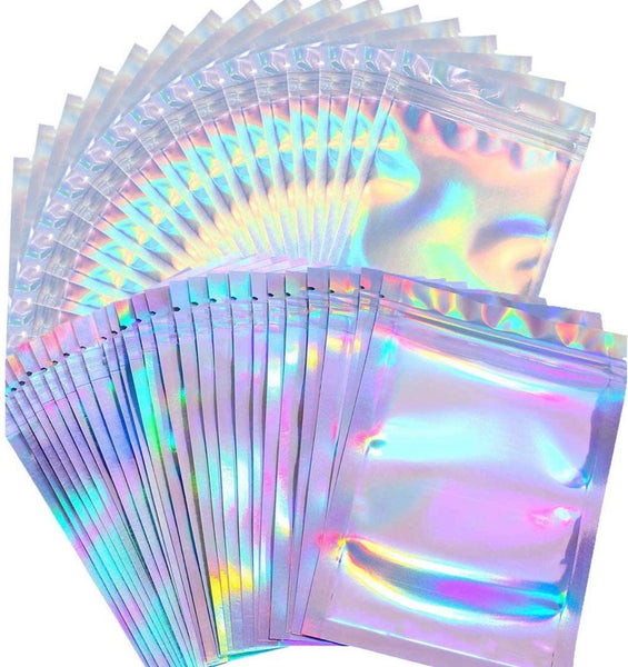 25pcs Holographic Resealable Bags (4” x 6”)