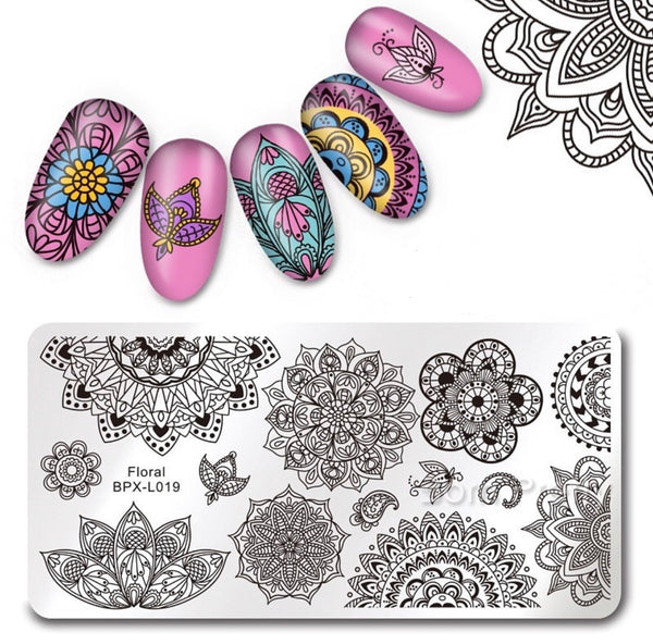 Floral Stamping Plate