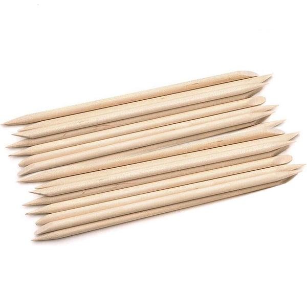 25pc Orange Wood Cuticle Sticks/Pushers