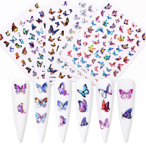 Holo Butterfly Stickers