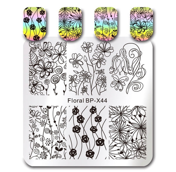 Floral Stamping Plate